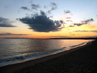 Image showing New England Beach Sunset