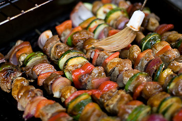 Image showing Shish Kebabs on the Grill