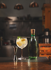 Image showing Refreshing gin tonic