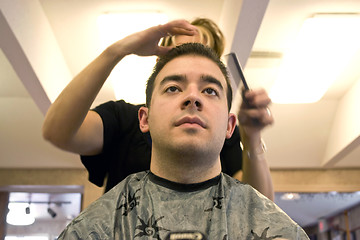 Image showing Getting a Haircut