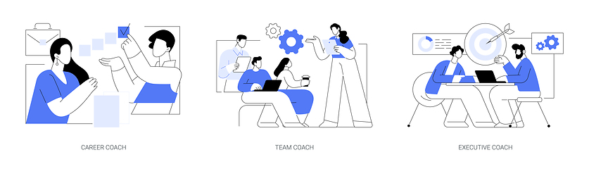 Image showing Business coaching isolated cartoon vector illustrations se