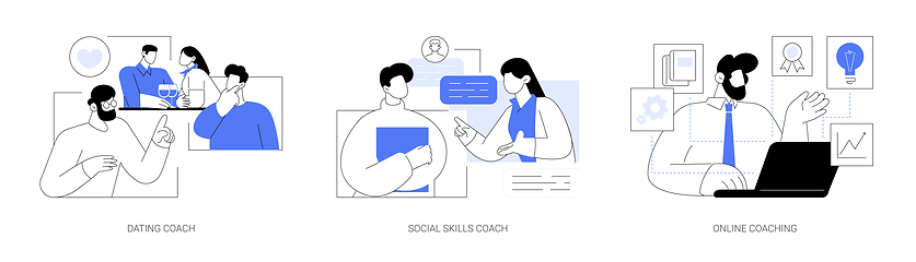 Image showing Personal coaching isolated cartoon vector illustrations se