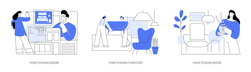 Image showing Home staging isolated cartoon vector illustrations se