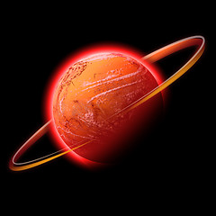 Image showing red space planet