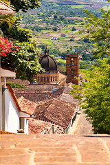 Image showing Heritage town Barichara, beautiful colonial architecture in most beautiful town in Colombia.