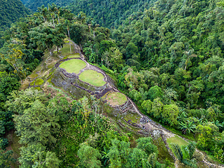 Image showing Ciudad Perdida, ancient ruins in Sierra Nevada mountains. Santa Marta, Colombia wilderness