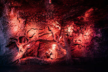 Image showing Underground Catedral de Sal (Salt Cathedral) of Zipaquira, Colombia.