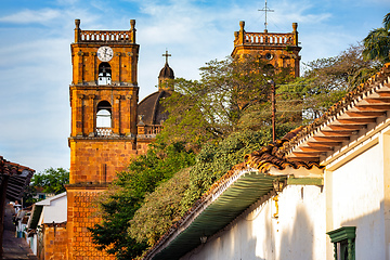 Image showing Parish Church of the Immaculate Conception in Barichara, Santander department Colombia