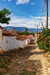 Image showing Heritage town Guane, beautiful colonial architecture in most beautiful town in Colombia.