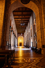 Image showing Metropolitan Cathedral of Medellin, major architectural works of Colombia, a Neo-Romanesque gem, in Roman Basilica style. Colombia