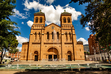 Image showing Metropolitan Cathedral of Medellin, major architectural works of Colombia, a Neo-Romanesque gem, in Roman Basilica style. Colombia