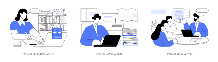 Image showing Law firm isolated cartoon vector illustrations se