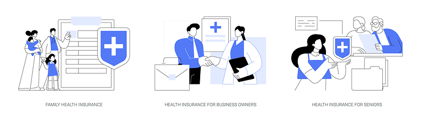 Image showing Health insurance isolated cartoon vector illustrations se