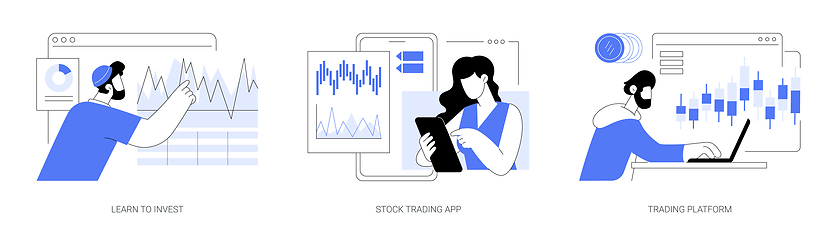 Image showing Stock trade isolated cartoon vector illustrations se