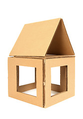 Image showing Cardboard house