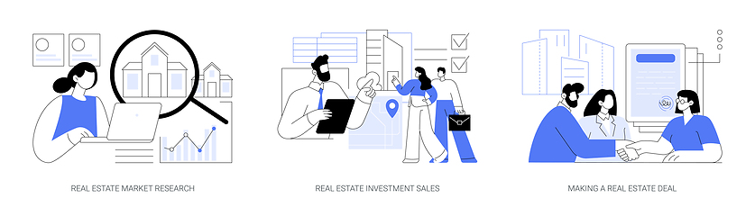 Image showing Real estate job isolated cartoon vector illustrations se