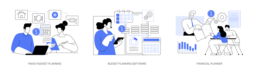 Image showing Budget planning isolated cartoon vector illustrations se