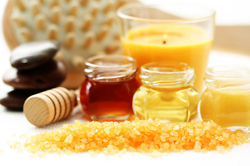 Image showing honey bath time