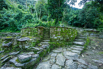 Image showing Ciudad Perdida, ancient ruins in Sierra Nevada mountains. Santa Marta, Colombia wilderness