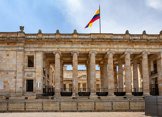 Image showing Capitolio Nacional (or National Capitol), building on Bolivar Square in central Bogota.