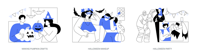 Image showing Halloween celebration isolated cartoon vector illustrations se