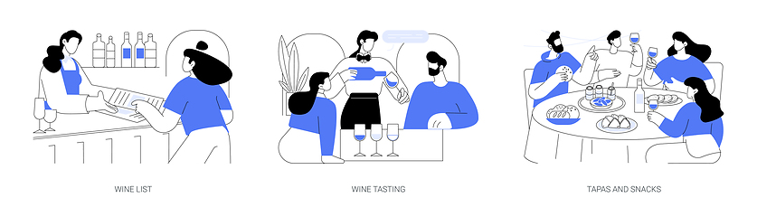 Image showing Wine bar isolated cartoon vector illustrations se