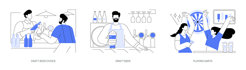 Image showing In a pub isolated cartoon vector illustrations se