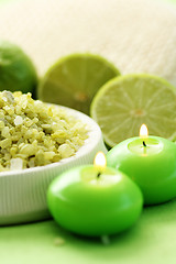 Image showing lime bath salt