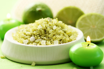 Image showing lime bath salt