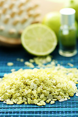 Image showing lime bath salt