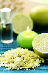 Image showing lime bath salt