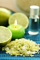 Image showing lime bath salt