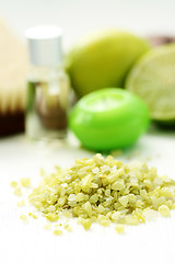 Image showing lime bath salt