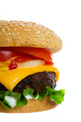 Image showing Burger on white