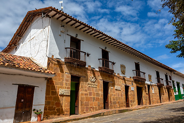 Image showing Heritage town Barichara, beautiful colonial architecture in most beautiful town in Colombia.