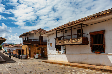 Image showing Heritage town Barichara, beautiful colonial architecture in most beautiful town in Colombia.