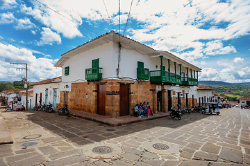 Image showing Heritage town Barichara, beautiful colonial architecture in most beautiful town in Colombia.