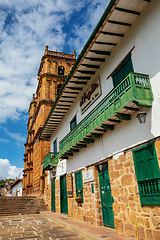 Image showing Parish Church of the Immaculate Conception in Barichara, Santander department Colombia