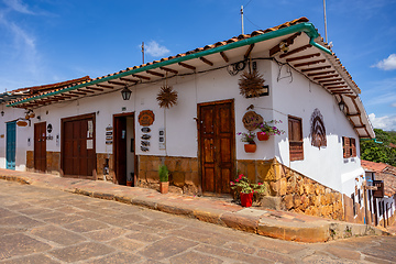 Image showing Heritage town Barichara, beautiful colonial architecture in most beautiful town in Colombia.