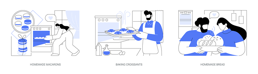 Image showing Baking at home isolated cartoon vector illustrations se