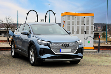 Image showing Audi Q4 40 E-tron Electric Car Charging