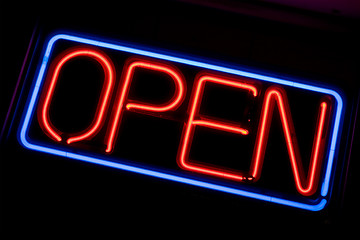 Image showing Neon OPEN Sign