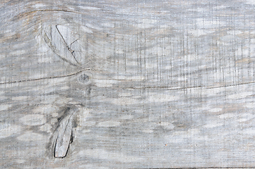 Image showing Close-up detail of weathered wooden plank texture in natural lig