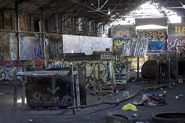 Image showing Graffiti Covered Slums