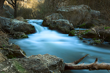 Image showing blue mountain stream in Tureni gorges