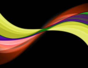 Image showing Abstract Rainbow Swirl