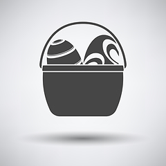 Image showing Easter Basket With Eggs Icon