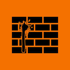 Image showing Blood On Brick Wall Icon