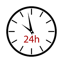 Image showing 24 Hours Clock Icon