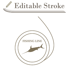 Image showing Icon Of Fishing Line